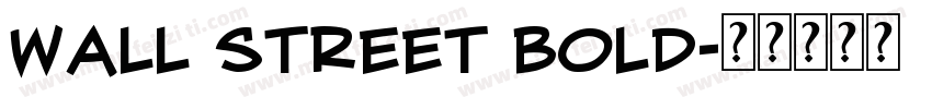 wall street bold字体转换